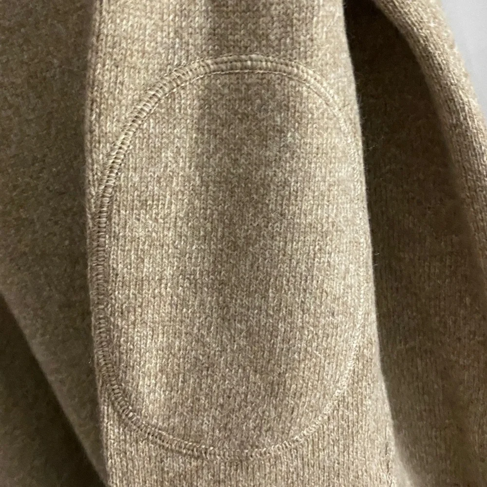 Banana Republic‎ Men's Tan ZipUp Sweater 80% MERINO WOOL BLEND GOOD CONDITION